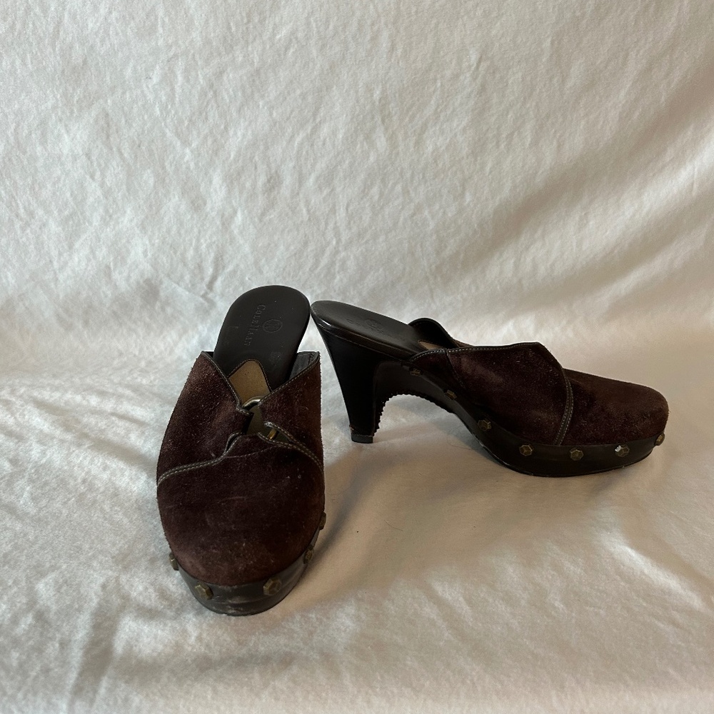 Cole Hahn Suede Clogs